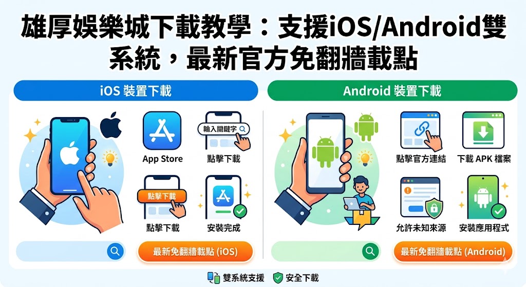 雄厚娛樂城下載教學：支援iOS/Android雙系統，最新官方免翻牆載點
